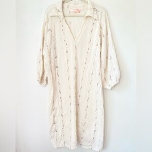 Scandal Italy Dress Women’s Medium Cream Dress Gauze Midi